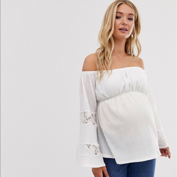 ✨Host pick✨ ASOS Maternity bardot top - Picture 1 of 4